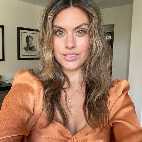 Rust Orange Ruched Blouse - Picture 2 of 4